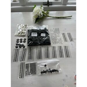 Craft Embellishment Lot Flowers, Rhinestone Stickers, Letters,‎ etc